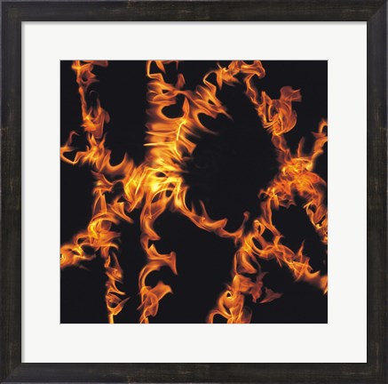 Framed Multiple Flames Print