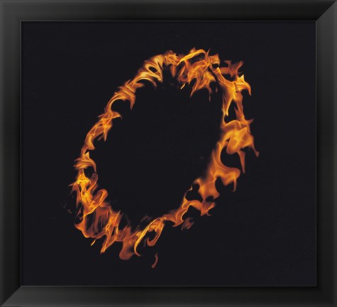 Framed Ring of Flames Print