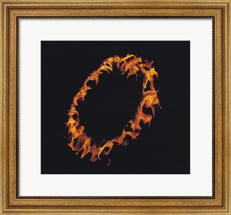 Framed Ring of Flames Print