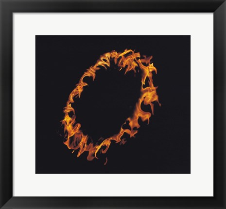 Framed Ring of Flames Print