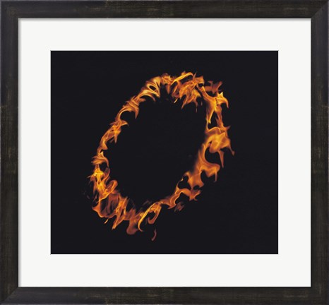 Framed Ring of Flames Print