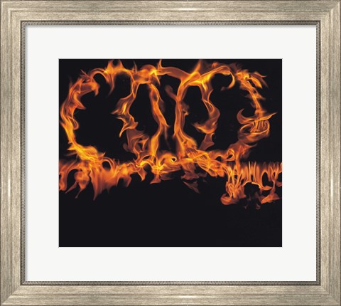 Framed Rings of Flames Print