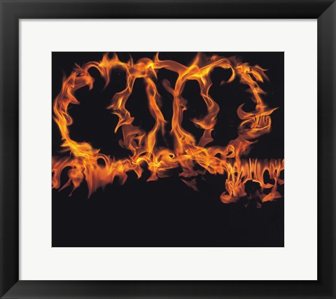 Framed Rings of Flames Print