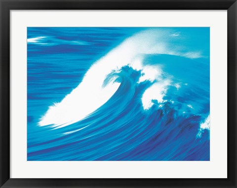 Framed Heavy waves in ocean Print