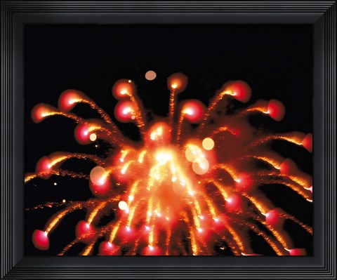 Framed Close up of Ignited Fireworks Print