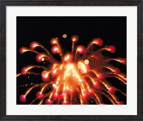 Framed Close up of Ignited Fireworks Print