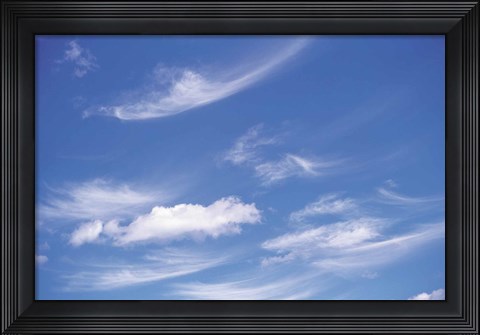 Framed Wispy Clouds in Sky Print
