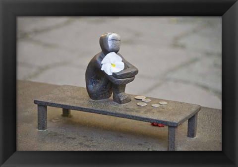 Framed Close-up of Iron Boy statue, Gamla Stan, Stockholm, Sweden Print