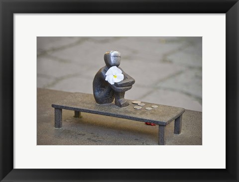 Framed Close-up of Iron Boy statue, Gamla Stan, Stockholm, Sweden Print