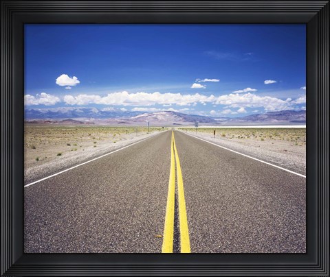 Framed Highway 6 passing through a desert, Esmeralda County, Nevada, USA Print