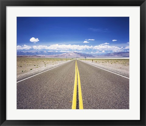 Framed Highway 6 passing through a desert, Esmeralda County, Nevada, USA Print