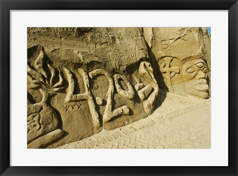 Framed Rock Carvings II Print