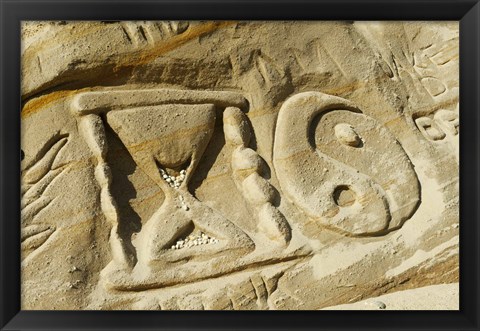 Framed Rock Carvings I Print