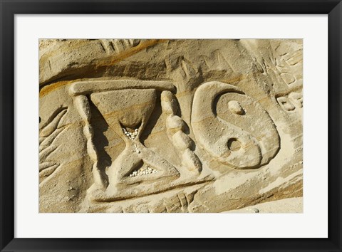 Framed Rock Carvings I Print