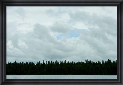 Framed Clouds over a Lake at Dawn, Lake Almanor, California Print