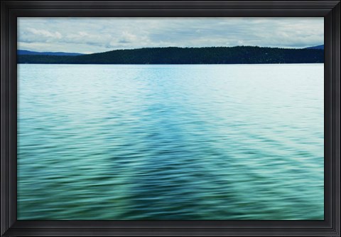 Framed Lake at Dawn, Lake Almanor, California Print