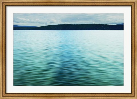 Framed Lake at Dawn, Lake Almanor, California Print