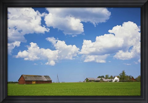 Framed Farmhouse in a field, Loksa, Lahemaa National Park, Tallinn, Estonia Print