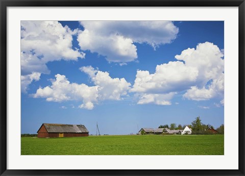 Framed Farmhouse in a field, Loksa, Lahemaa National Park, Tallinn, Estonia Print