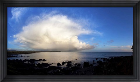 Framed Cumulus clouds over the sea, Gold Coast, Dungarvan, County Waterford, Republic Of Ireland Print