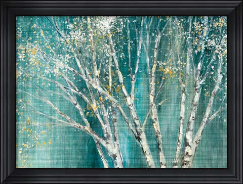 Framed Blue Birch Print