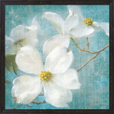 Framed Indiness Blossom Square Vintage I Print