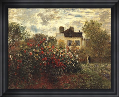 Framed Artist&#39;s Garden in Argenteuil Print