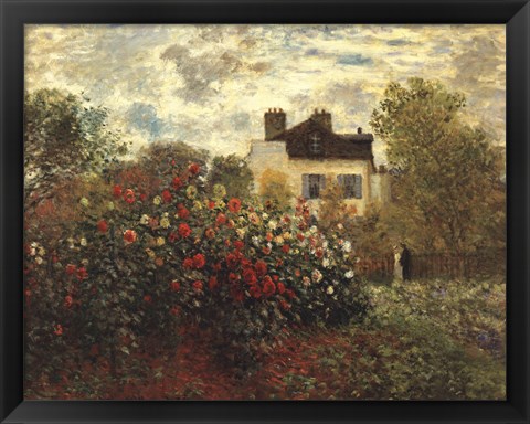 Framed Artist&#39;s Garden in Argenteuil Print