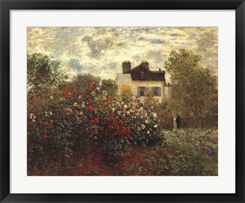 Framed Artist&#39;s Garden in Argenteuil Print