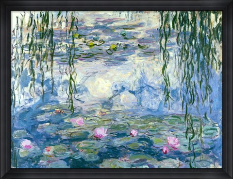Framed Waterlilies, 1916-19 Print