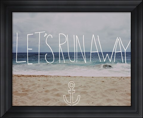 Framed Let&#39;s Run Away - To the Sea Print