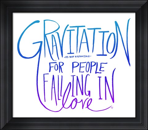 Framed Love &amp; Gravity II Print