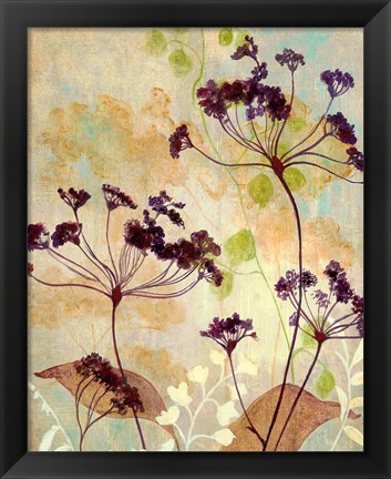 Framed Plum Silhouetter Ii Print
