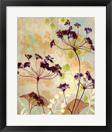 Framed Plum Silhouetter Ii Print