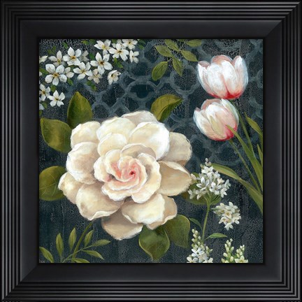 Framed Midnight Garden I Print