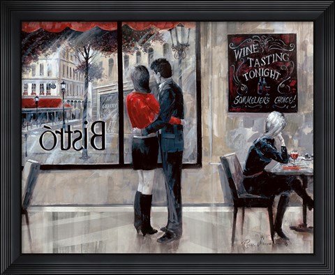 Framed Bistro Romance Print
