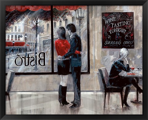 Framed Bistro Romance Print