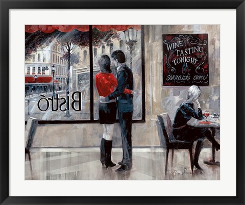 Framed Bistro Romance Print