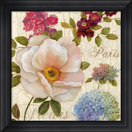 Framed Paris Fleurs Print
