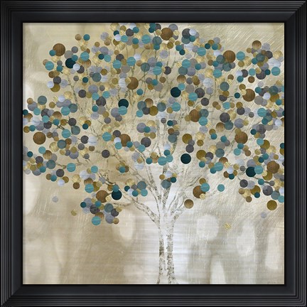 Framed Teal Tree Print