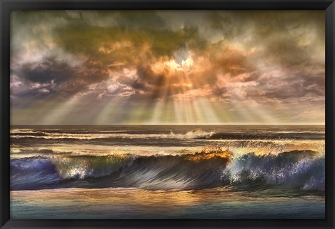 Framed Waves of Light Print