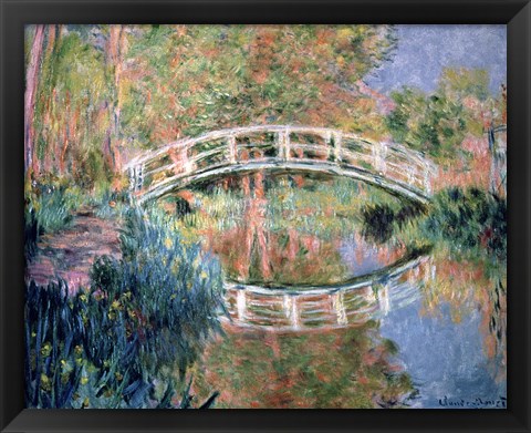 Framed Japanese Bridge, Giverny, 1892 Print