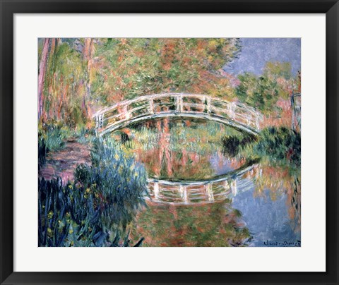 Framed Japanese Bridge, Giverny, 1892 Print