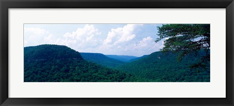 Framed Mountain range, Milligans Overlook Creek Falls State Park, Pikeville, Bledsoe County, Tennessee, USA Print
