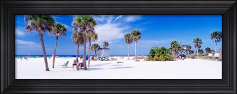 Framed Palm trees on the beach, Siesta Key, Gulf of Mexico, Florida, USA Print