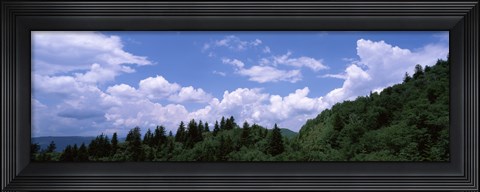 Framed Clouds over mountains, Cherokee, Blue Ridge Parkway, North Carolina, USA Print