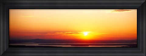 Framed Sunset over mountain range, Cadillac Mountain, Acadia National Park, Maine, USA Print