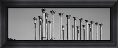 Framed Low angle view of columns, National Capitol Columns, National Arboretum, Washington DC, USA Print