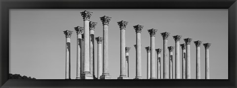 Framed Low angle view of columns, National Capitol Columns, National Arboretum, Washington DC, USA Print