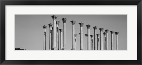 Framed Low angle view of columns, National Capitol Columns, National Arboretum, Washington DC, USA Print